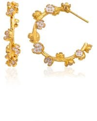 Milou Jewelry - Large Flower Hoop Earrings - Lyst