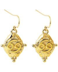Seven Saints - Cancer Vintage-Style Dangle Earrings, Plated - Lyst