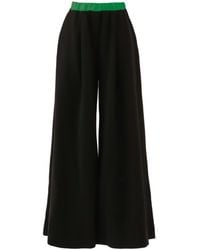 Julia Allert - Wide-Leg Trousers With Contrasting Waistband - Lyst