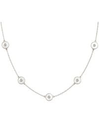 Lily Flo Jewellery - Mother Of Pearl Diamond Station Necklace - Lyst