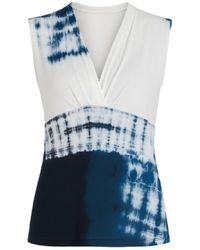 Conquista - Contemporary Tie-Dye Sleeveless Wrap Top - Lyst