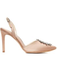Ginissima - Neutrals Alice Nude Shoes With Crystal Brooch - Lyst