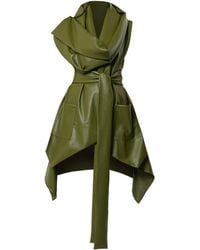 Metamorph - Vegan Leather Vest With Belt - Lyst