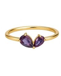 Belinda Jewelz - Alexandrite Heart Toi Et Moi Birthstone Ring - Lyst