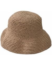 Springmoonatelier - Neutrals Luxury Handmade Raffia Crochet Bucket Hat – Premium Cream Butterfly - Lyst