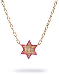Ebru Jewelry - Divine Star Of David Enamel Necklace - Lyst