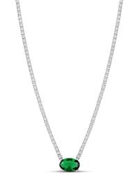 SHYMI - Fancy Oval Tennis Necklace - Lyst