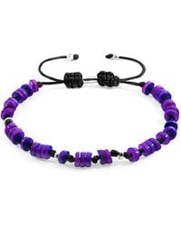 Anchor and Crew - Hailey & Freshwater Shell Skinny Macrame Bracelet - Lyst