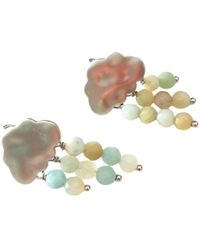 Way to Chic - Plated Cloud Stud Earrings With Delicate Amazonite - Lyst