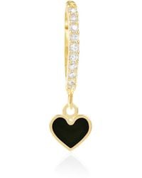 C.J.M - Heart Sparkle Huggie - Lyst