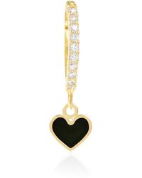 C.J.M - Heart Sparkle Huggie - Lyst