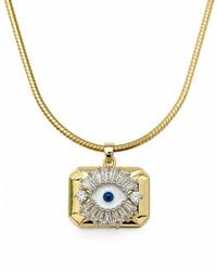 By Ozge - Celestial Guardian Evil Eye Plated Protection & Good Luck Talisman Snack Chain Pendant Necklace - Lyst