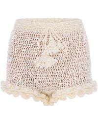 Andreeva - Chrysanthemum Handmade Crochet Shorts - Lyst