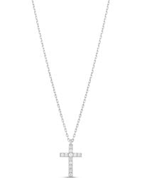 SHYMI - Small Pave Cross - Lyst