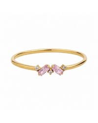 Belinda Jewelz - Tourmaline Double Baguette Birthstone Ring - Lyst