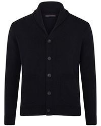 Paul James Knitwear - Midweight Cotton Shawl Collar Sebastian Cardigan - Lyst