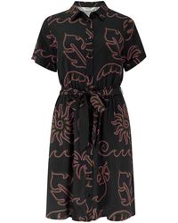 Sugarhill - Aileen Mini Shirt Dress, Tropical Lines - Lyst