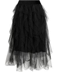 James Lakeland - Tulle Ruffle Midi Skirt - Lyst