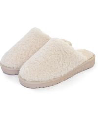 Pretty You London - Sheepskin Mule Slipper Jude In Natural - Lyst