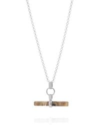 Nellou Jewellery - Labradorite T Bar Necklace Sterling - Lyst