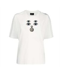 LOVEIST STORE - Alice Cotton Embroidered Short Sleeve Tshirt - Lyst
