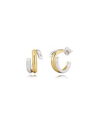 Didier Dubot - Sélection. D Two-Tone Brass Hoop Earrings - Lyst