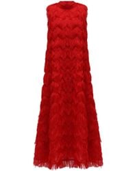 Julia Allert - Long Evening Gown A-Line Fringe Dress - Lyst