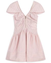 Nocturne - Striped Mini Dress With Zipper Detail - Lyst