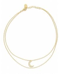 Argento Vivo - Double Chain & Moon Anklet - Lyst