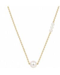 Lalinde - Pearl Chain Necklace - Lyst