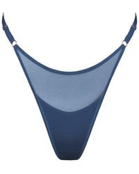 MONIQUE MORIN LINGERIE - Core Adjustable Thong Dark Denim - Lyst