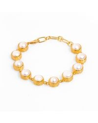 Ebru Jewelry - Vintage Style Pearl Tennis Bracelet - Lyst