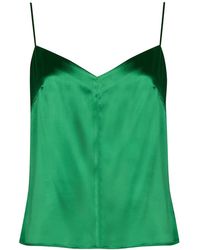 Ginta - Emerald Silk Satin Cami Top - Lyst