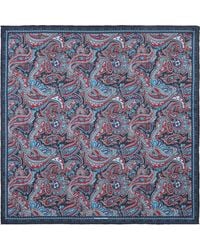 Otway & Orford - 'Cypress' Paisley Silk Pocket Square - Lyst