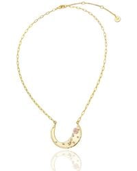 Rare Matters Jewelry - Stellar Arc Crescent Strawberry Quartz Necklace - Lyst