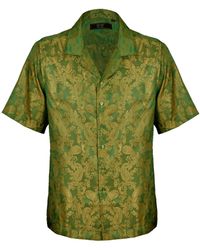 DAVID WEJ - Washington Cuban Collar Paisley Shirt - Lyst