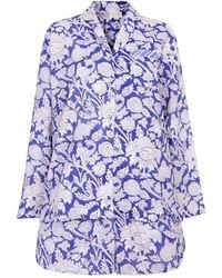 NoLoGo-chic - Hand Block Printed Cotton Pj Shorts Set - Lyst