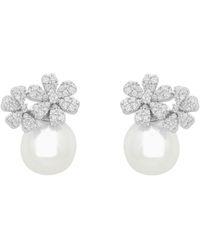 LÁTELITA London - Bouquet And Pearl Stud Earrings Silver - Lyst