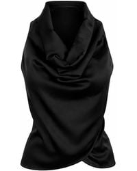 Lumina Eligma - Cascade Silk Cowl Top - Lyst