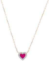 SHYMI - Enamel & Pave Mini Heart - Lyst