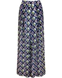 Why Mary - Floral Print Culotte Palazzo Pants - Lyst