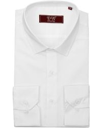 DAVID WEJ - Classic Collar Button Cuff Poplin Shirt – - Lyst