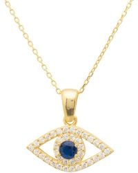 LÁTELITA London - Evil Eye Elliptical Necklace Blue Gold - Lyst
