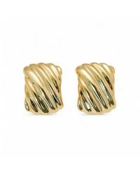 Miss Cecilia - Oversized Wave Stud Earrings - Lyst
