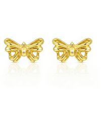 Unaloe - Plated Bow Earrings – Vintage Elegance And Romantic Femininity – Jewellery For - Lyst