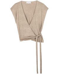 Bel Cashmere - Neutrals Mykonos Silk And Cashmere Top Sand - Lyst