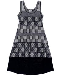 Gigi Knitwear - Lila Flower Check Dress, & Ivory - Lyst