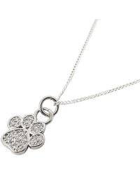 Harfi - Mini Dog Cat Paw Print Charm Necklace - Lyst