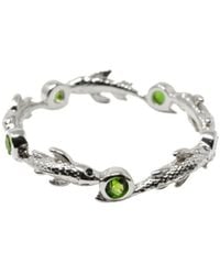 NASI SILVER - Eternity Neshama Fish Band- Chrome Diopside - Lyst