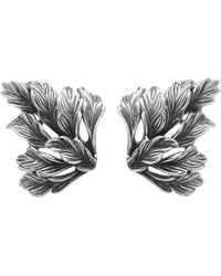 Unaloe - Sterling Leaf Stud Earrings – Botanical Statement Design – Handmade Italian Jewelry For - Lyst